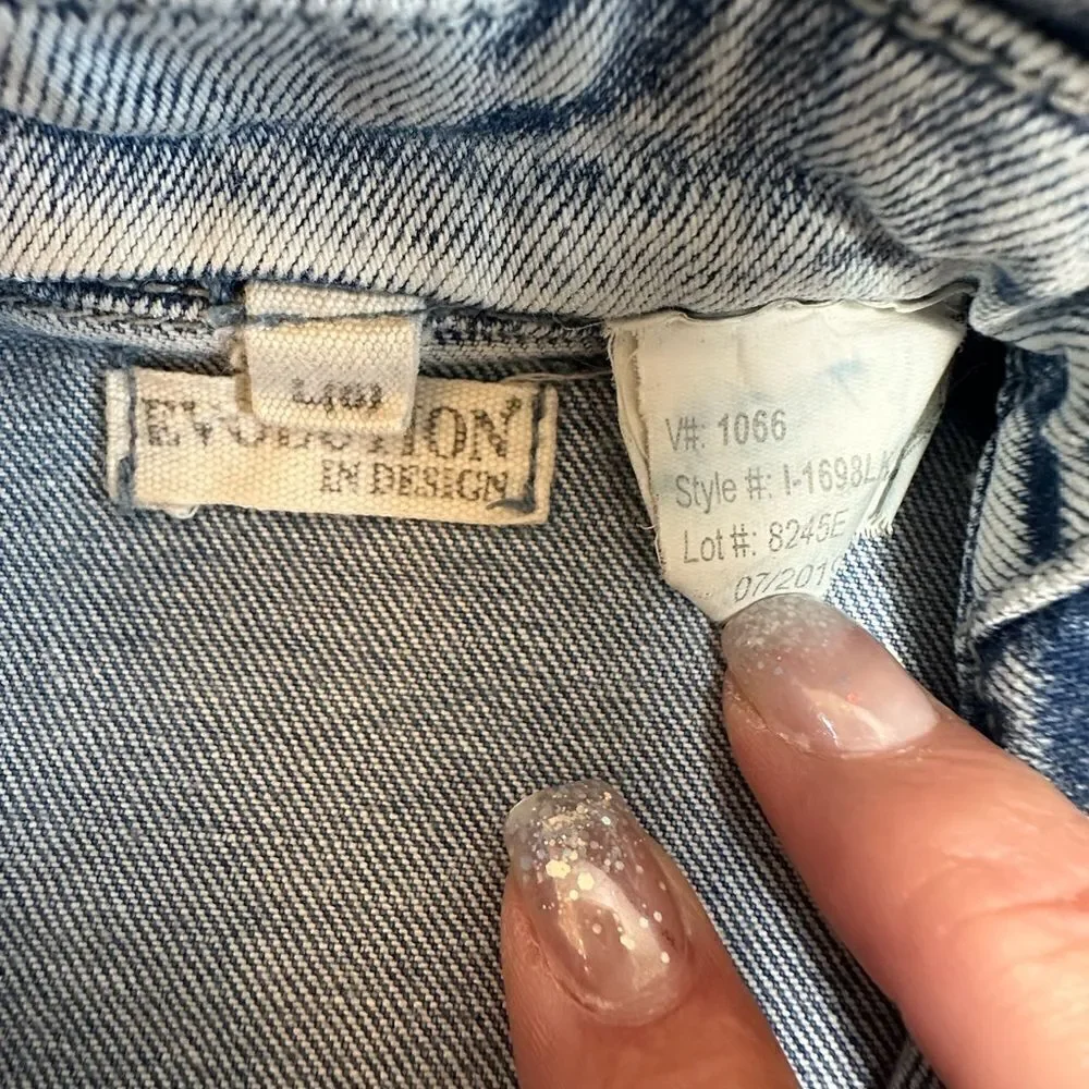 Bundle of 3 Girls-Distressed Jean Jacket Size 6, Corduroy Jacket & Dress Size 5
